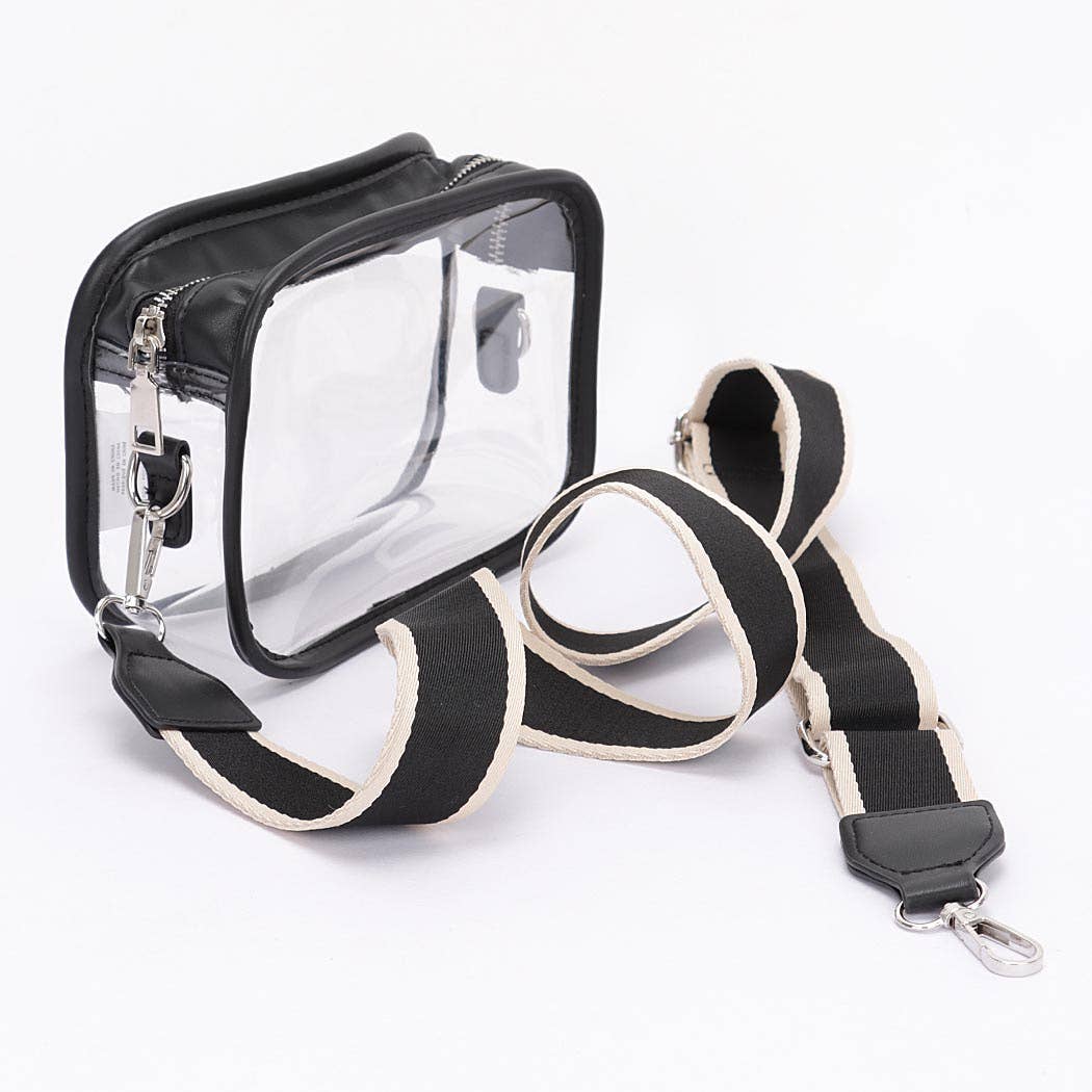Transparent Camera Bag w/ Wide Strap: Black