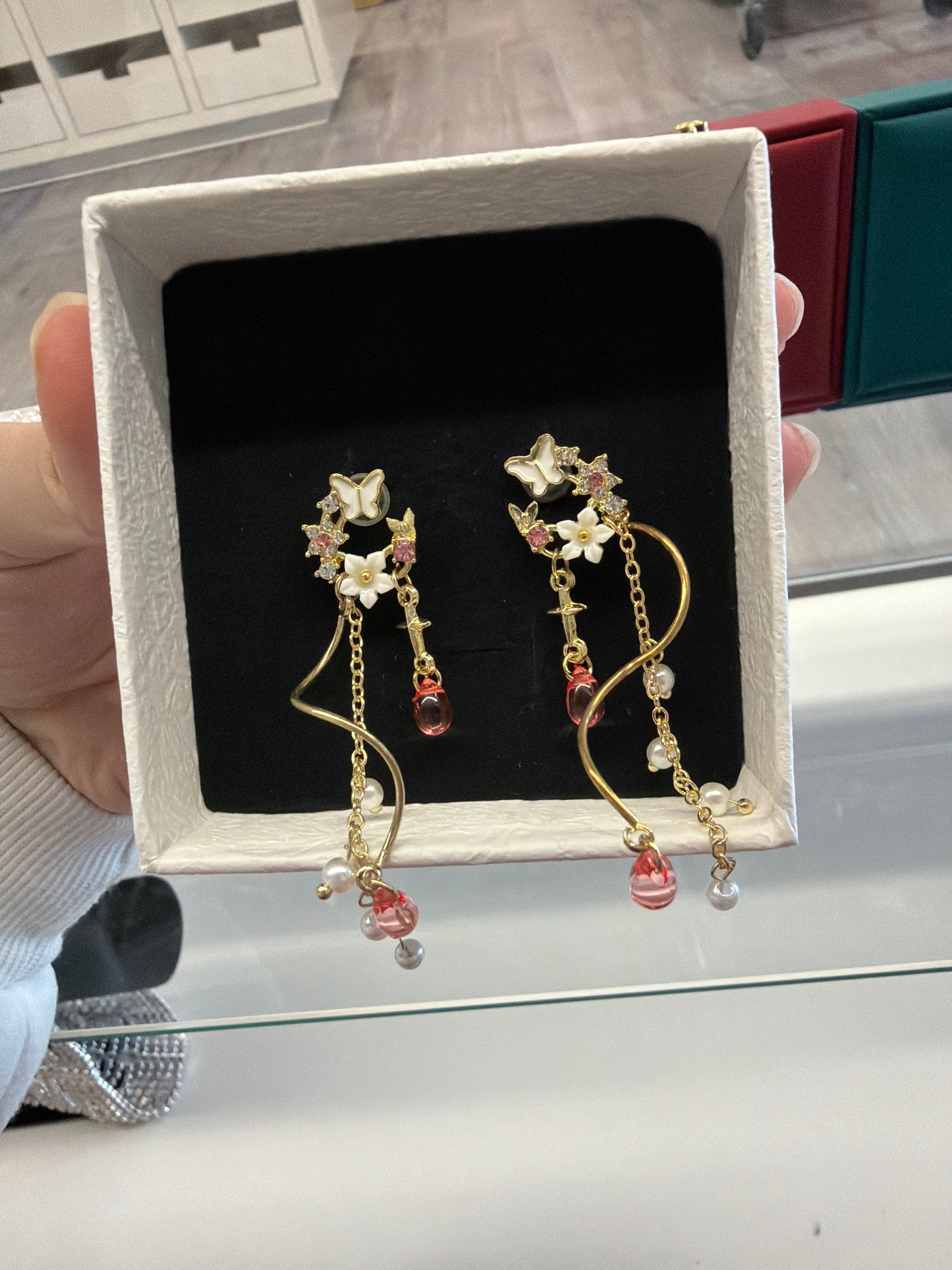 Spiral Threader Earrings, 14k Drop Dangle Gold Earring