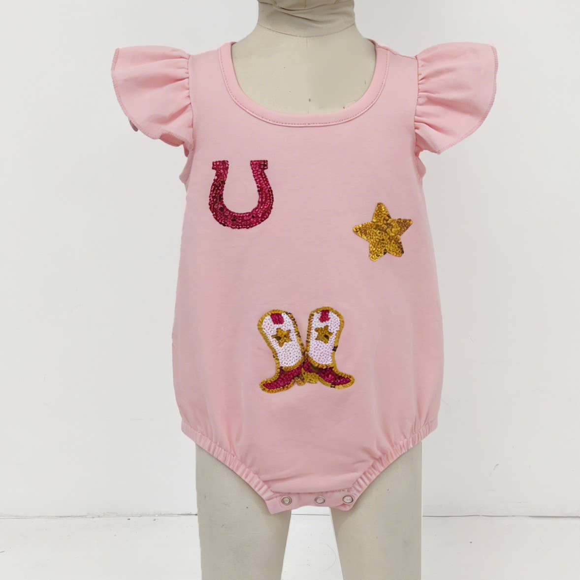 Wild West Sequin Baby Romper