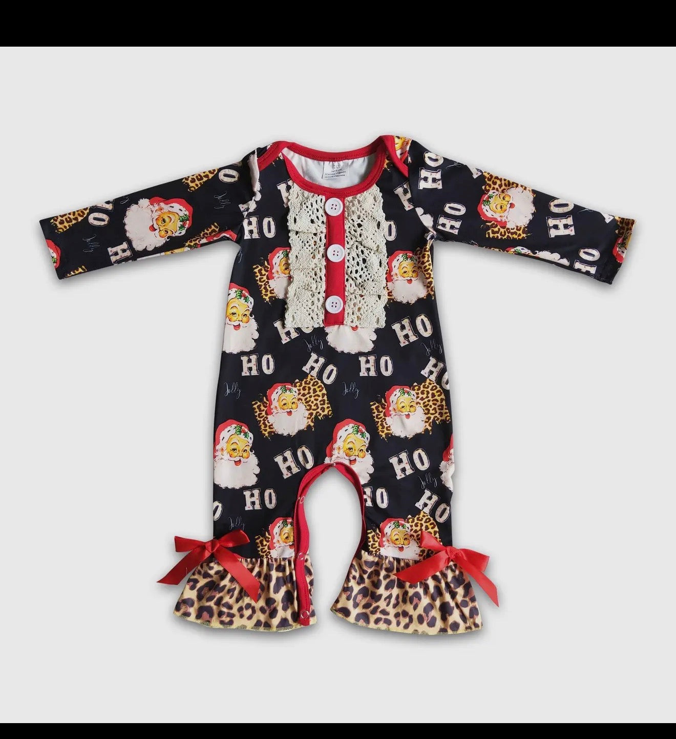 Ho Ho Ho Santa Print Baby
Christmas Romper