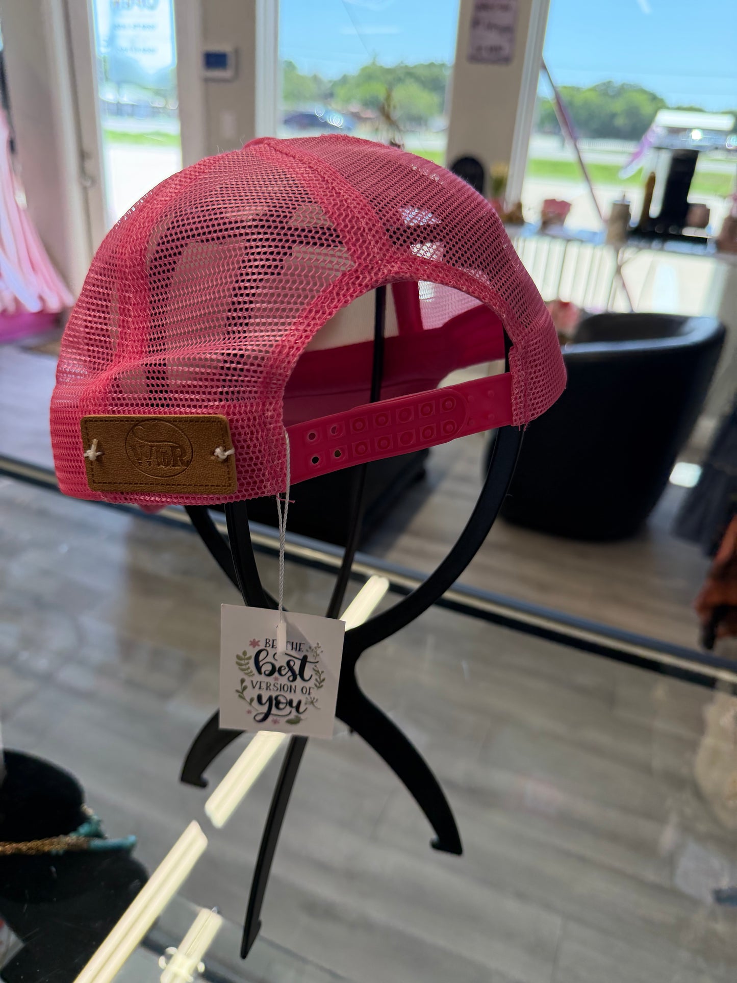 Hot pink Ella Langley custom cap