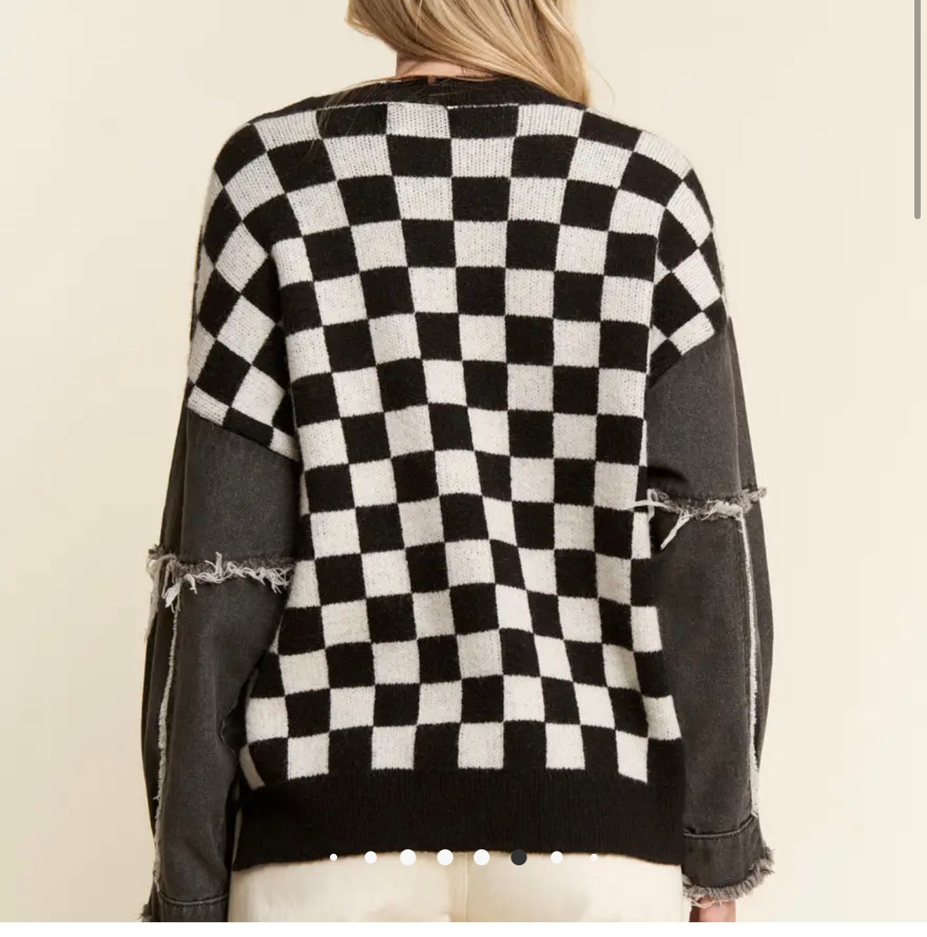 Check & Denim Sweater