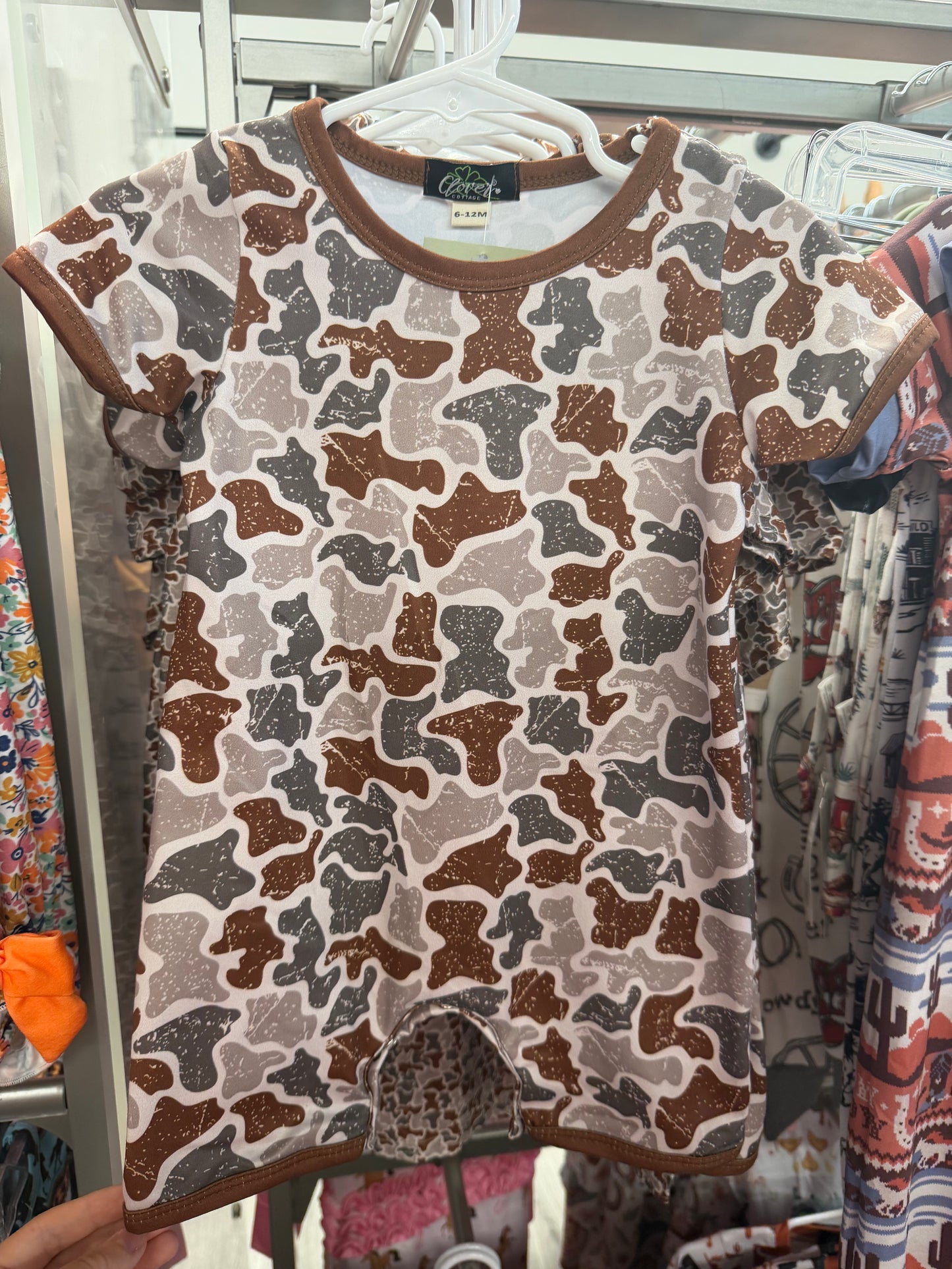 Camo baby boy onesie