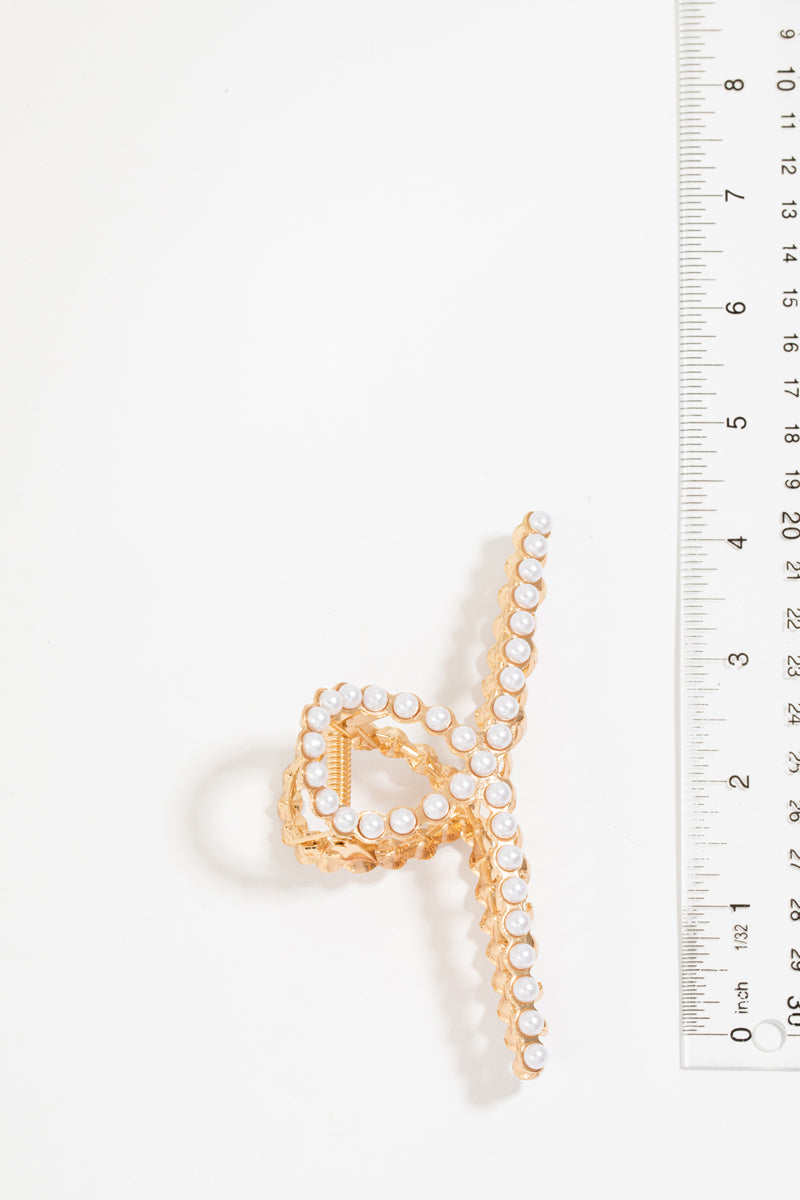 Pearl Pave Assorted Hair Claw Set: IV