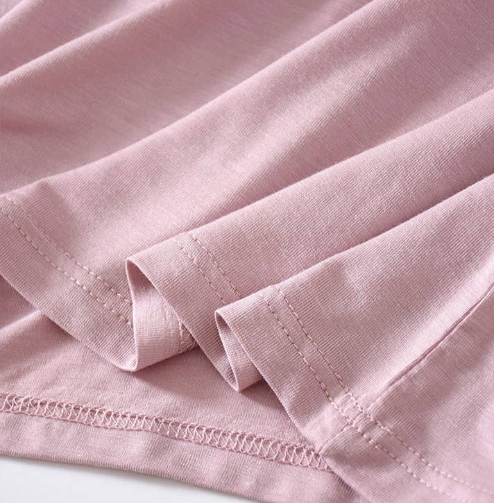 Regular basic soft flowy built-in bra tank top: Pink