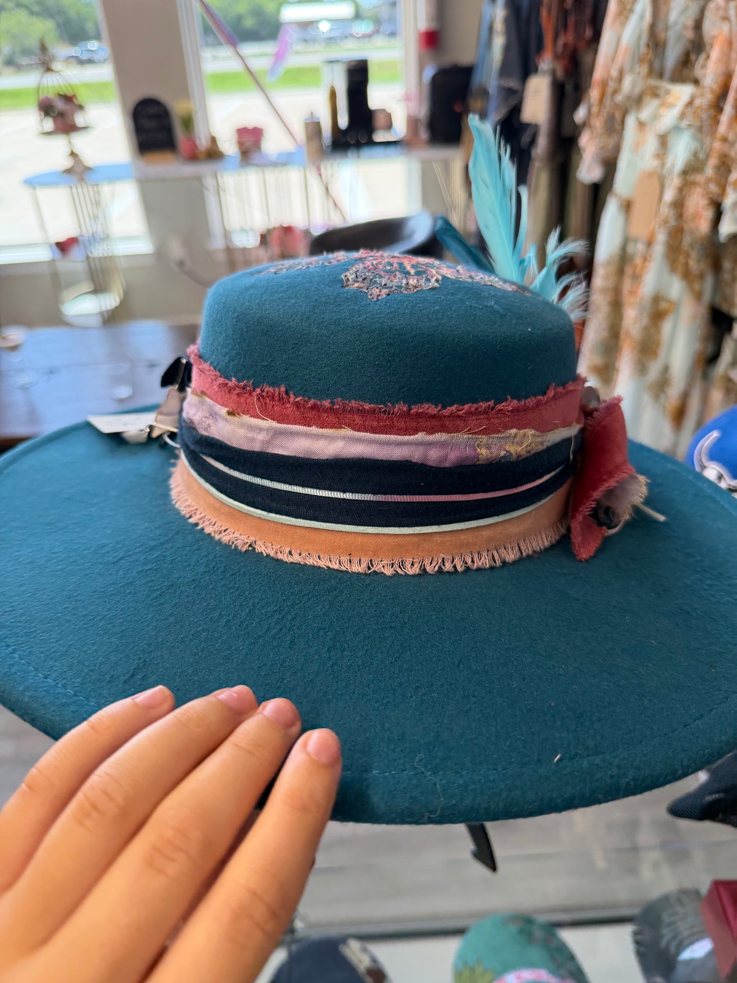 Blue butterfly custom hat ￼