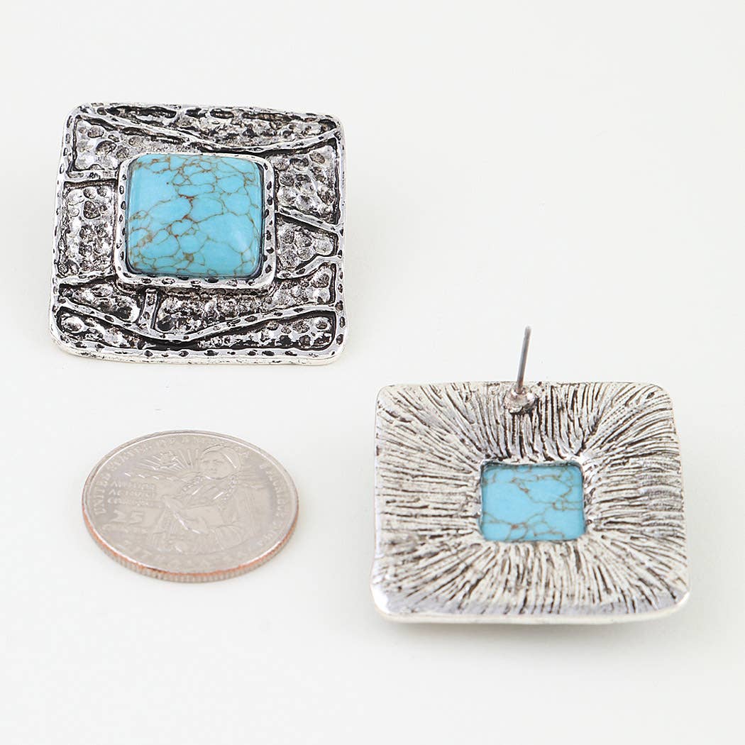 Antique Cubic Stone Earrings