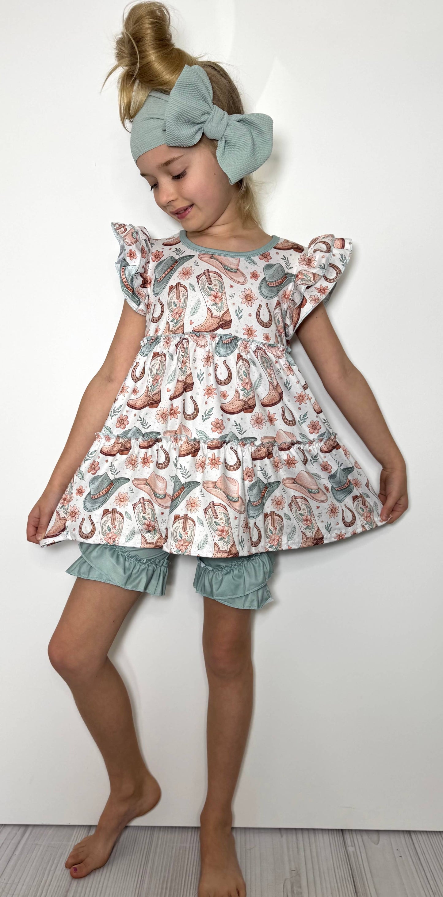 Sage Cowgirl Girls Set