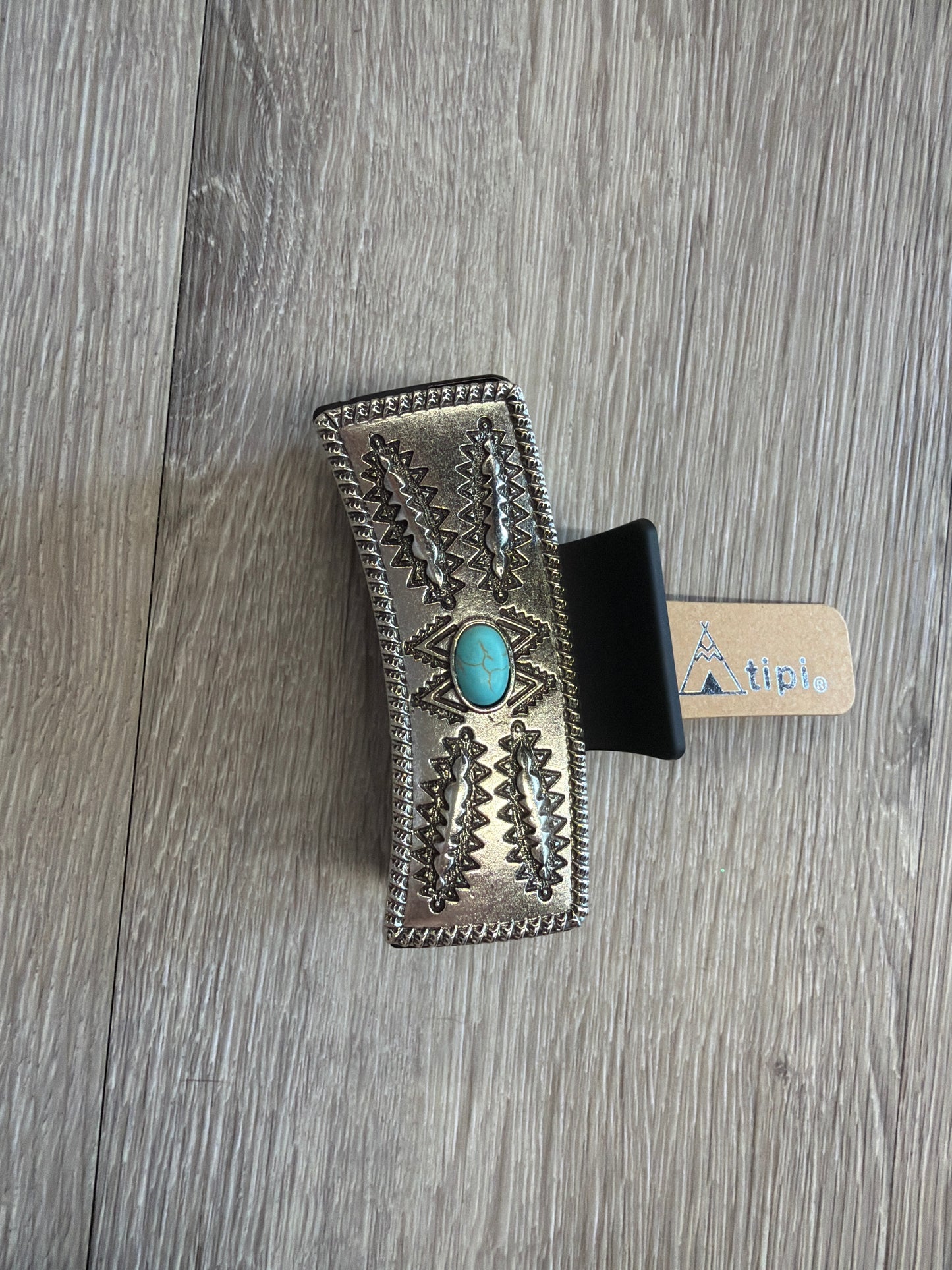 Western Style Turquoise Casting Hair Claw