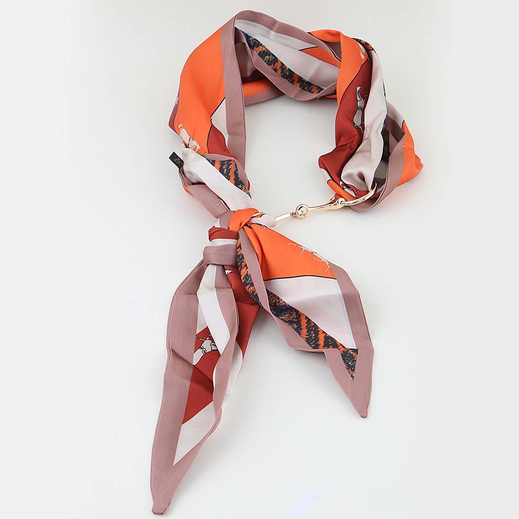 Equestrian Toggle Scarf Necklace: OR