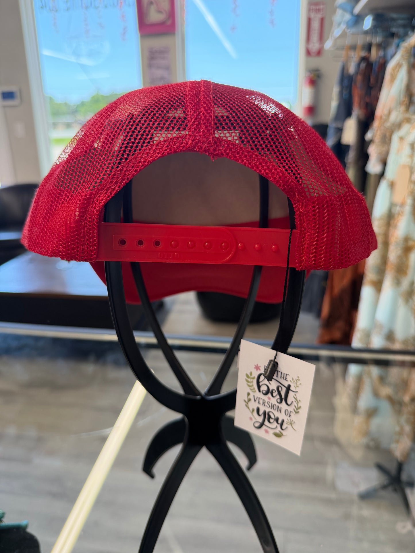 Red faith custom cap