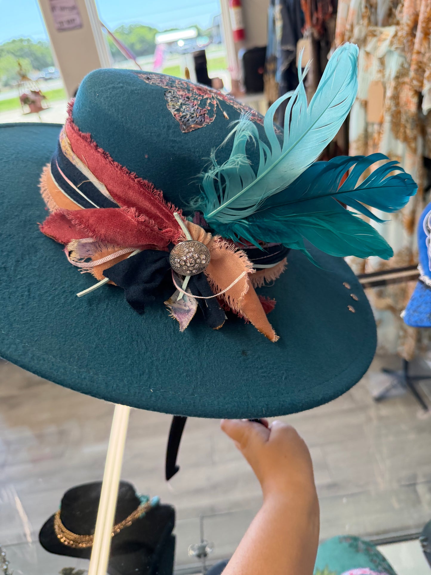 Blue butterfly custom hat ￼