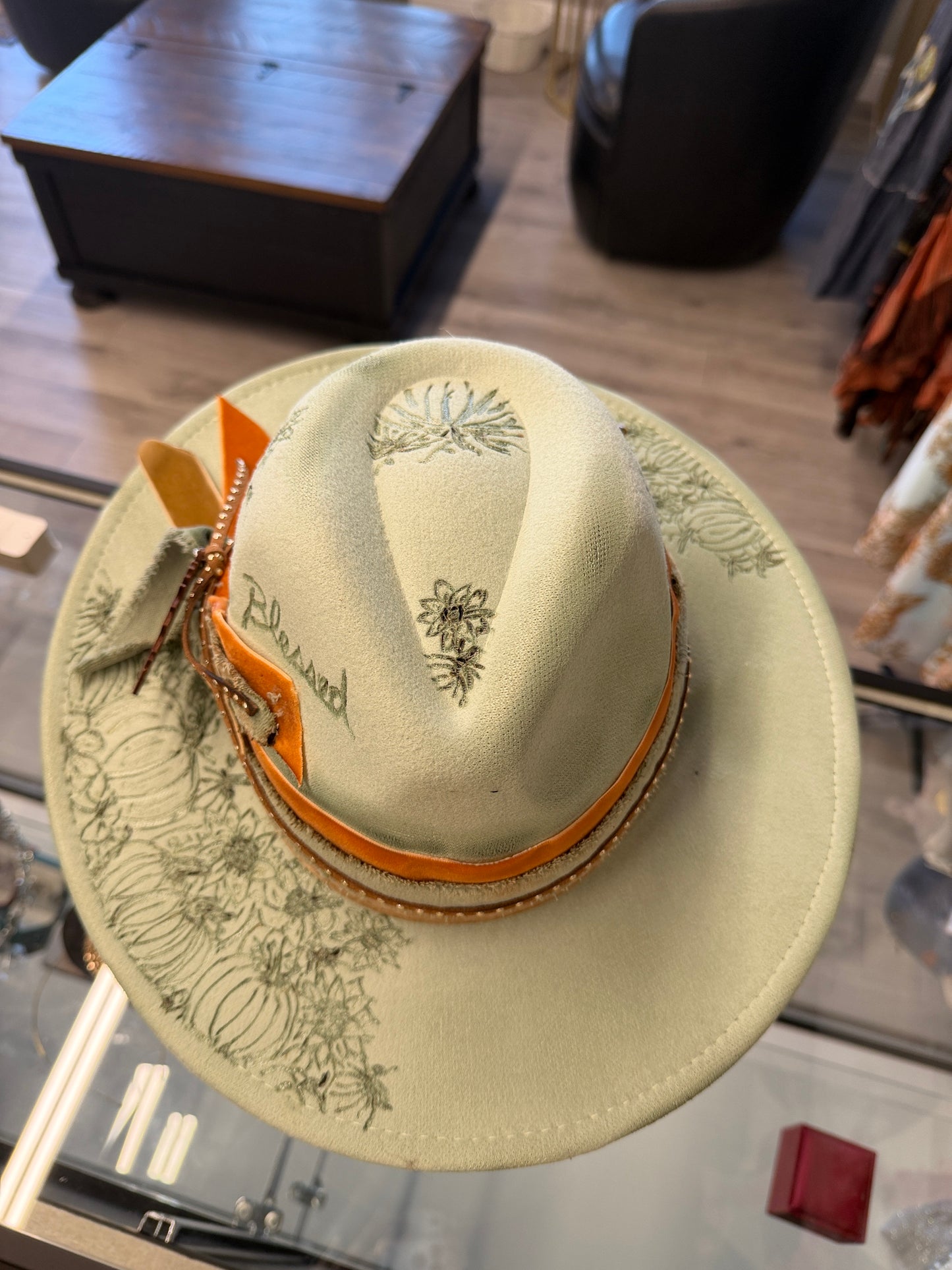 Teal Fall Custom Western Hat