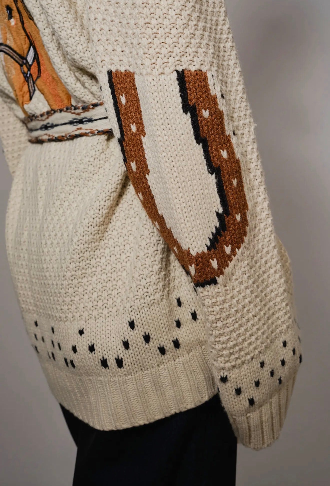 Western Horse Belted
Cardigan Sweater