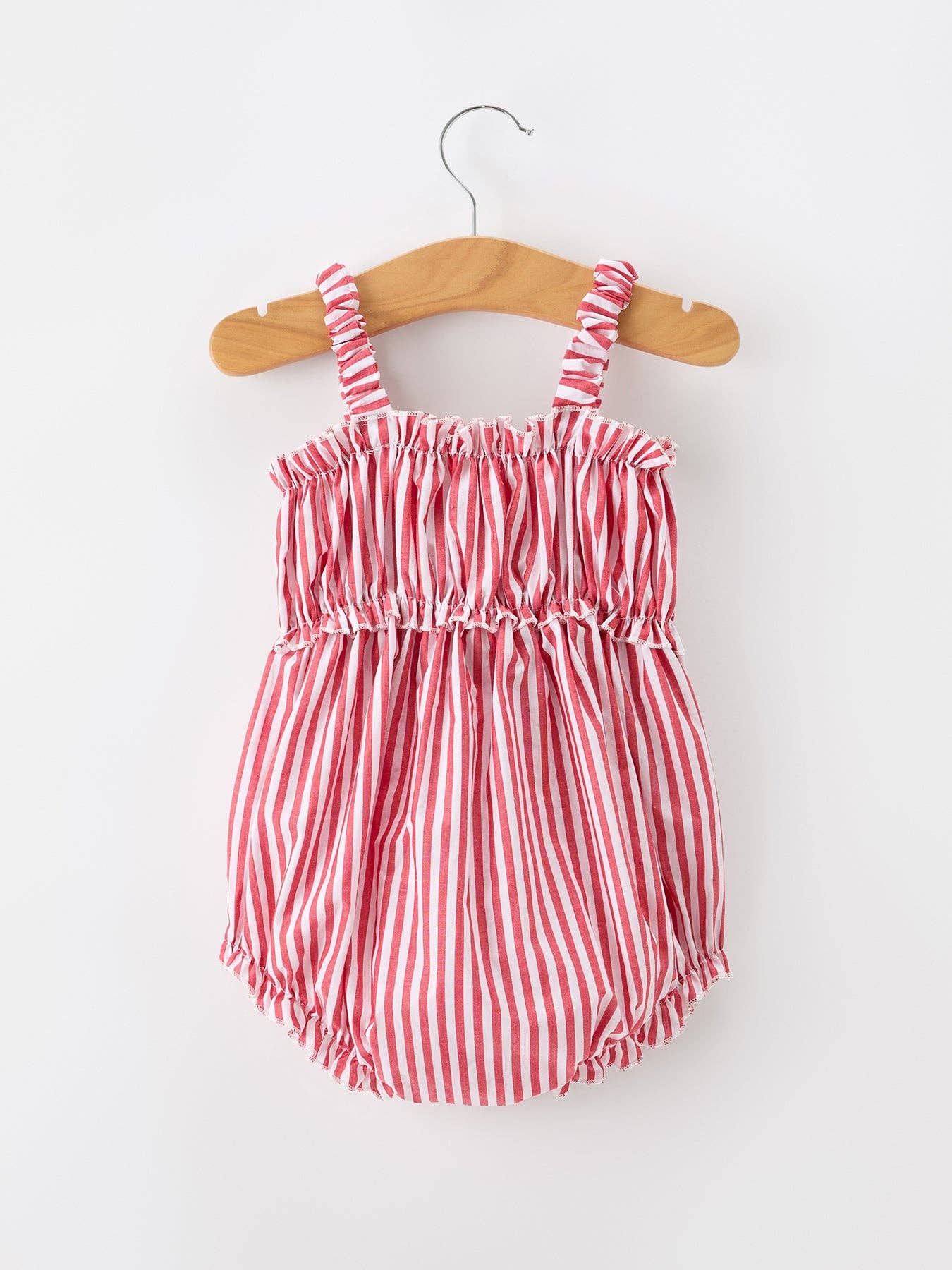 Mommy & Me Bow Stripe Baby Bubble Romper