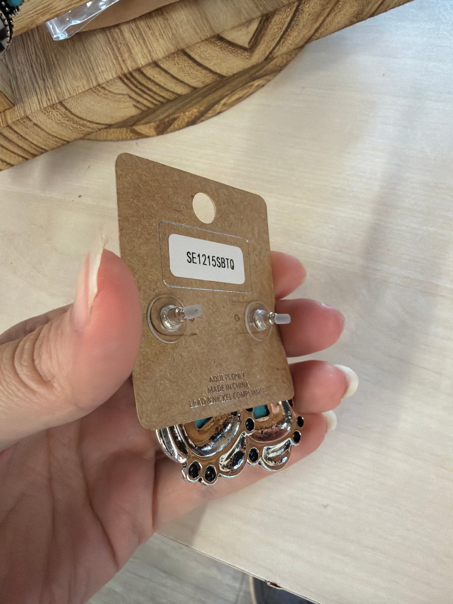 Western Turquoise Stone Post Earring