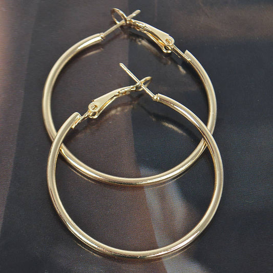 Metal 40mm Hoop Earring: Gold