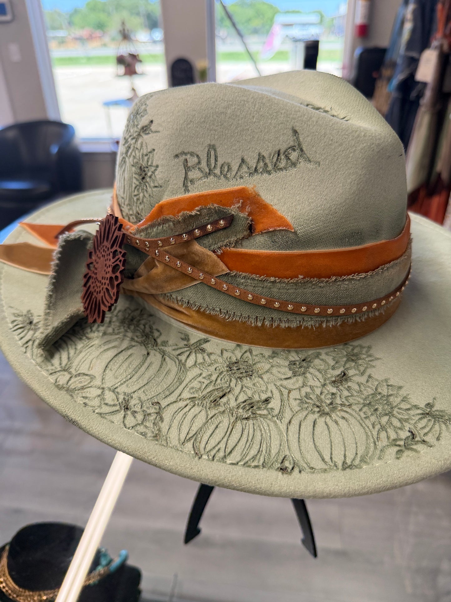 Teal Fall Custom Western Hat