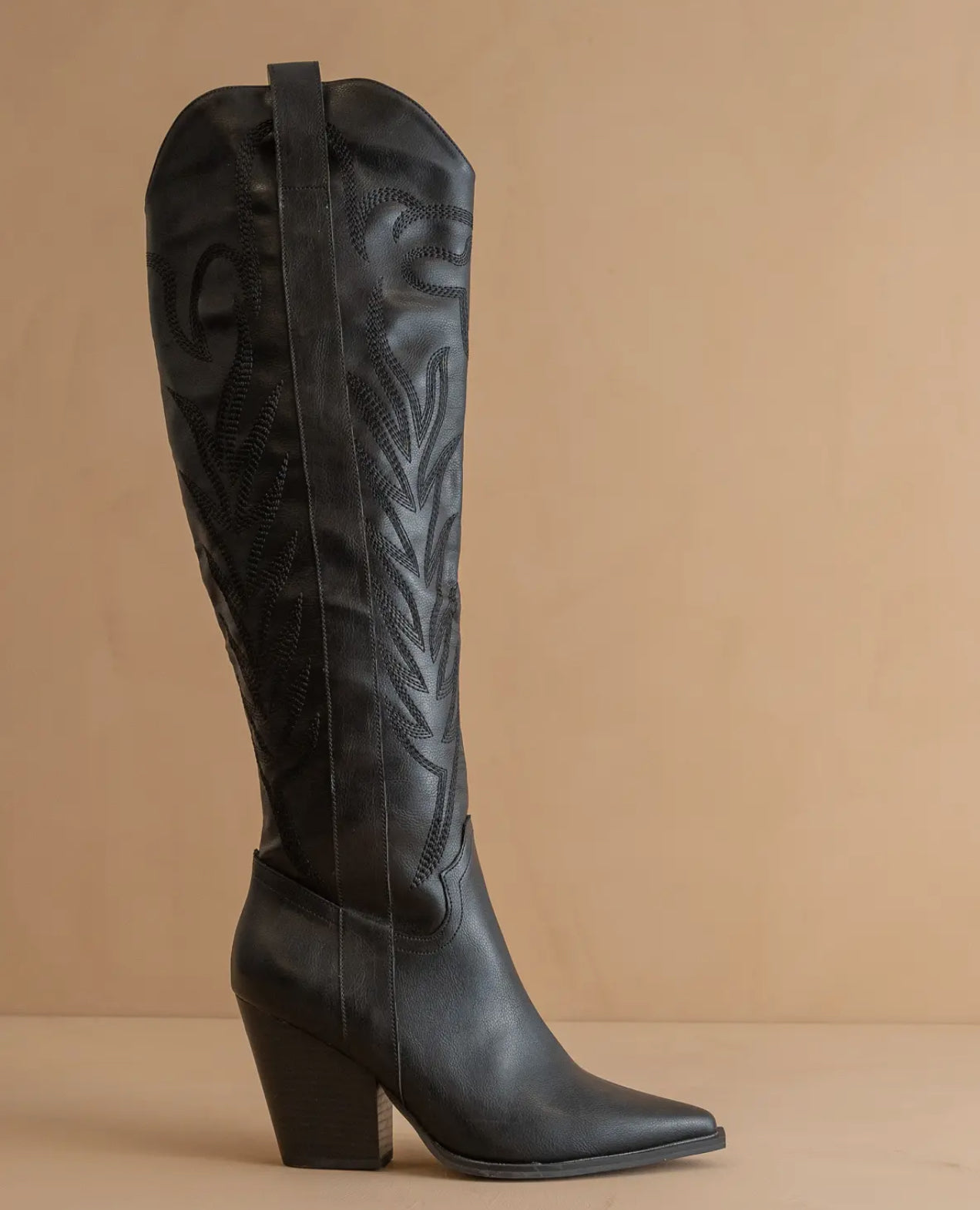 The Bronco Almond, black and  off white | Knee High Cowboy
Western Boots