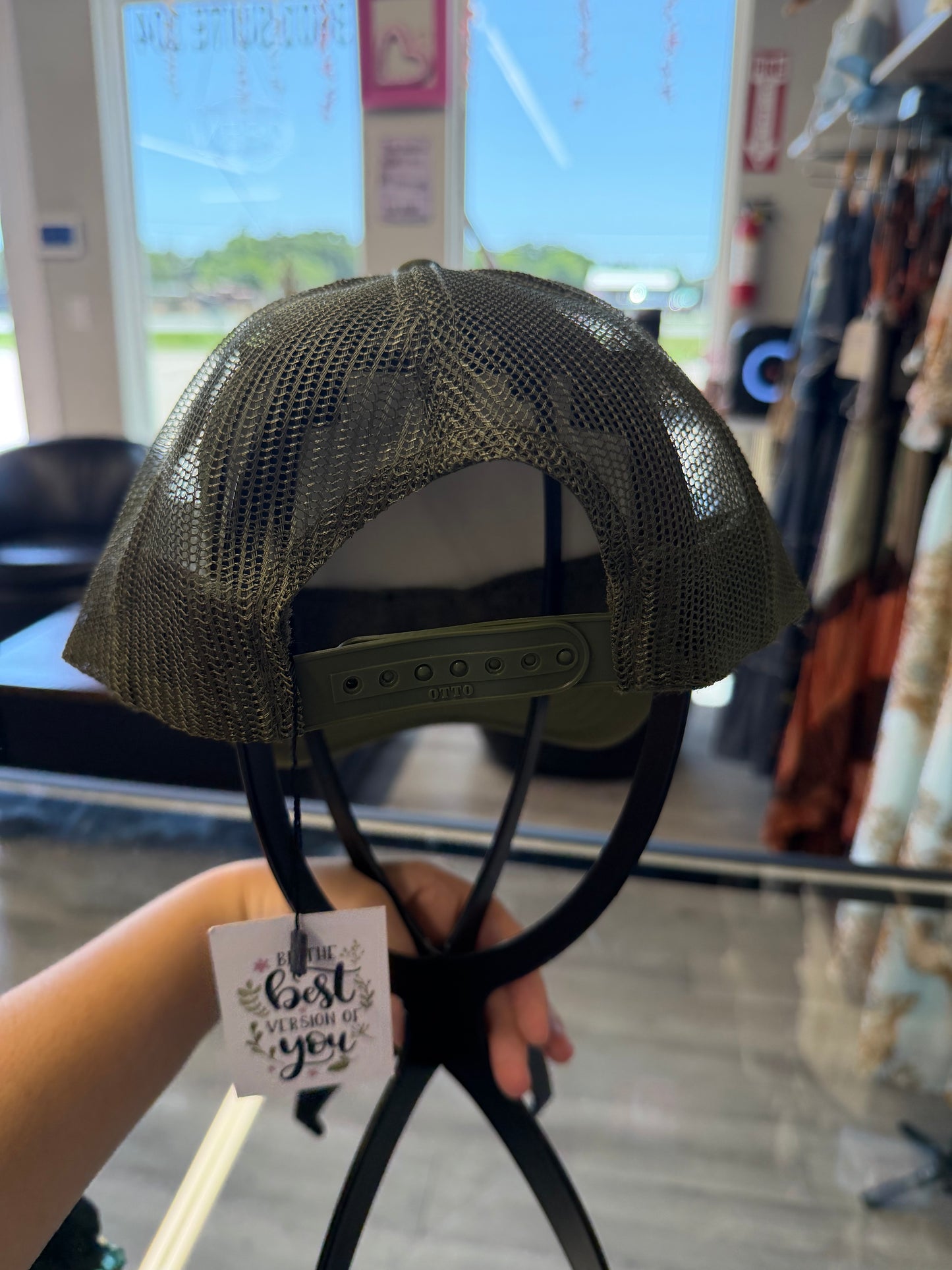 Army green custom cap