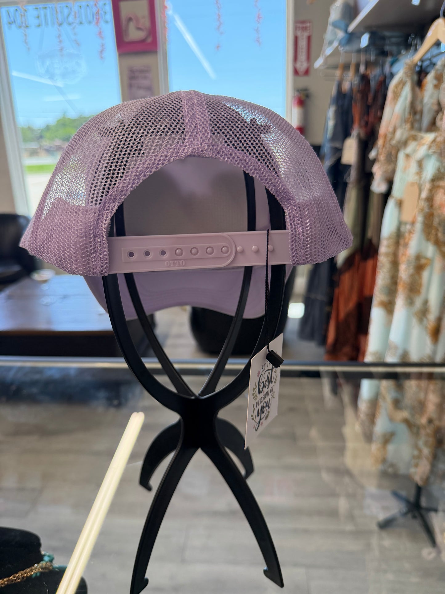 Lavender western custom cap