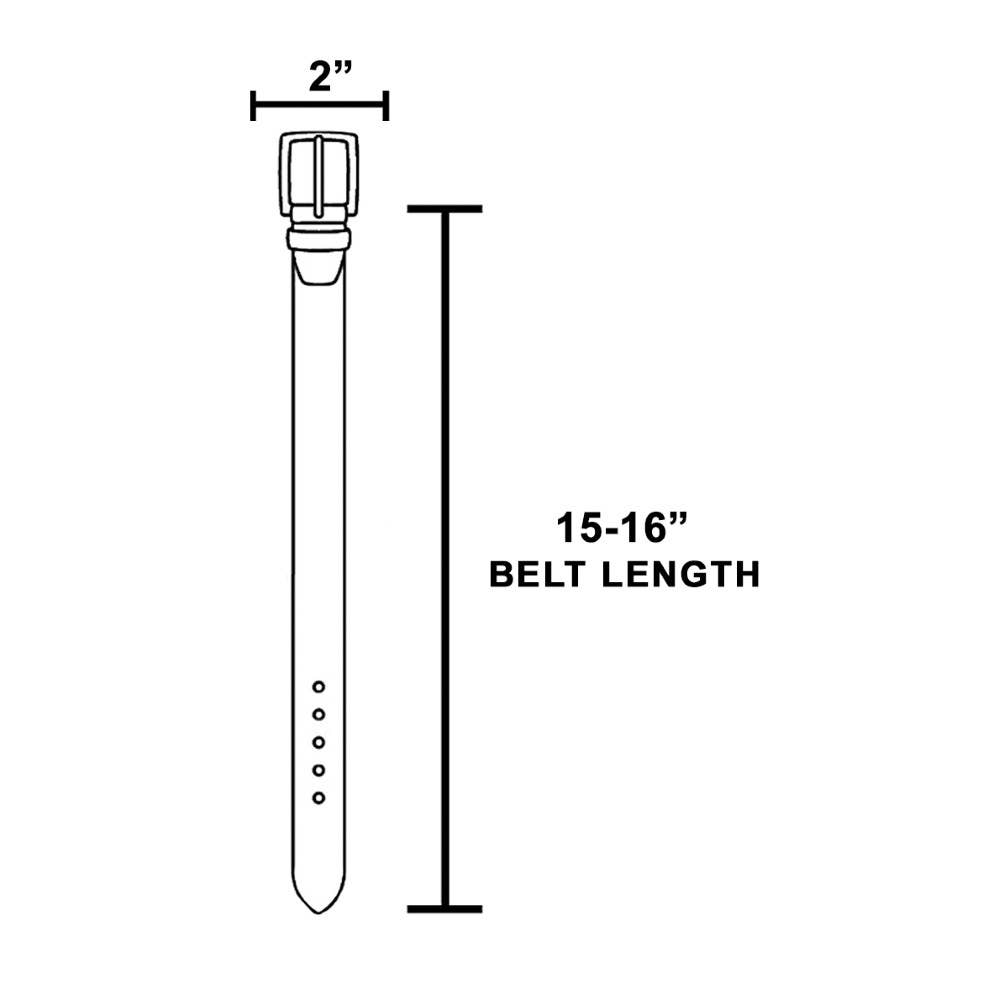 Double Buckle Chain Detail Vegan Leather Belt