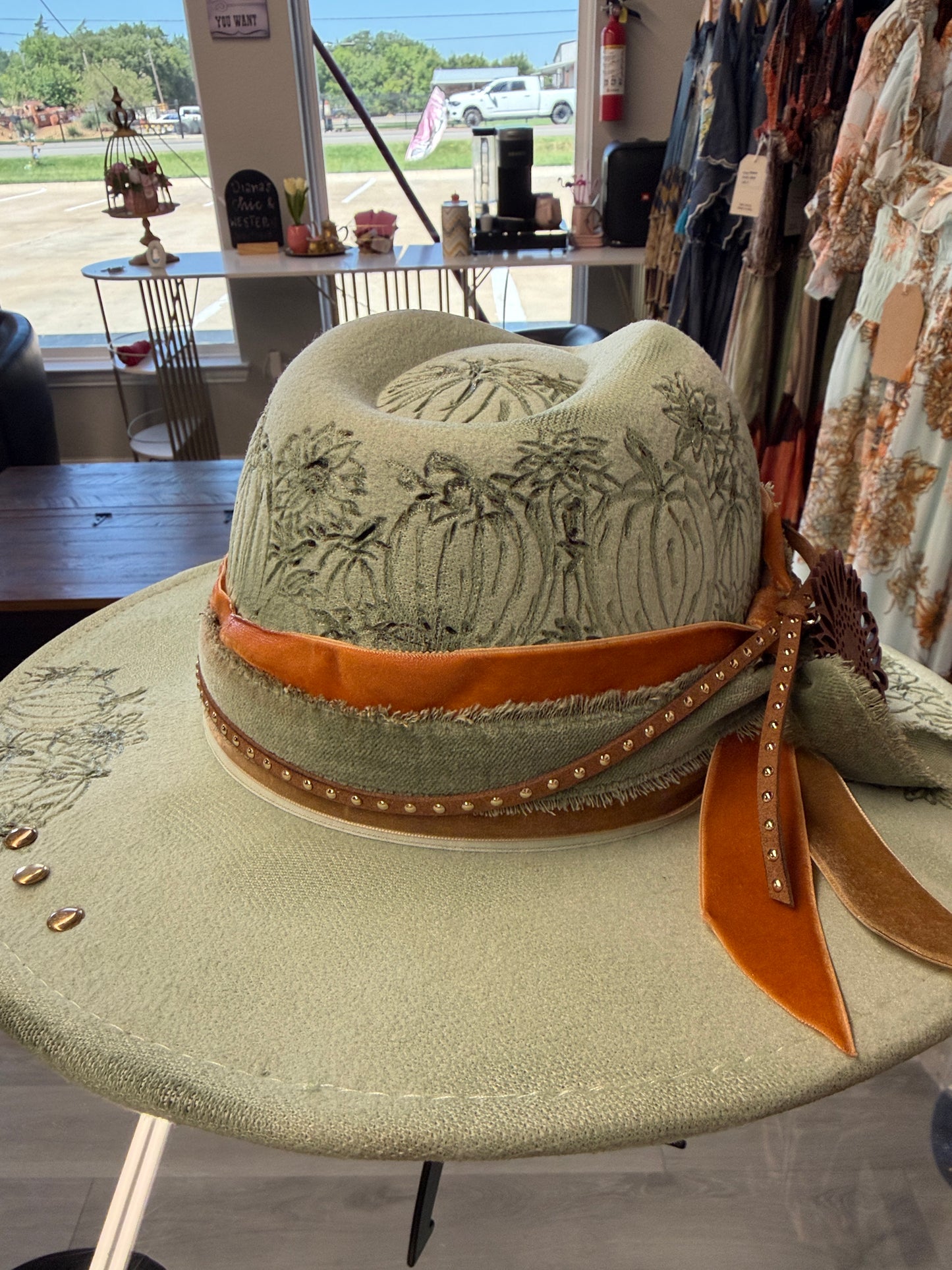 Teal Fall Custom Western Hat