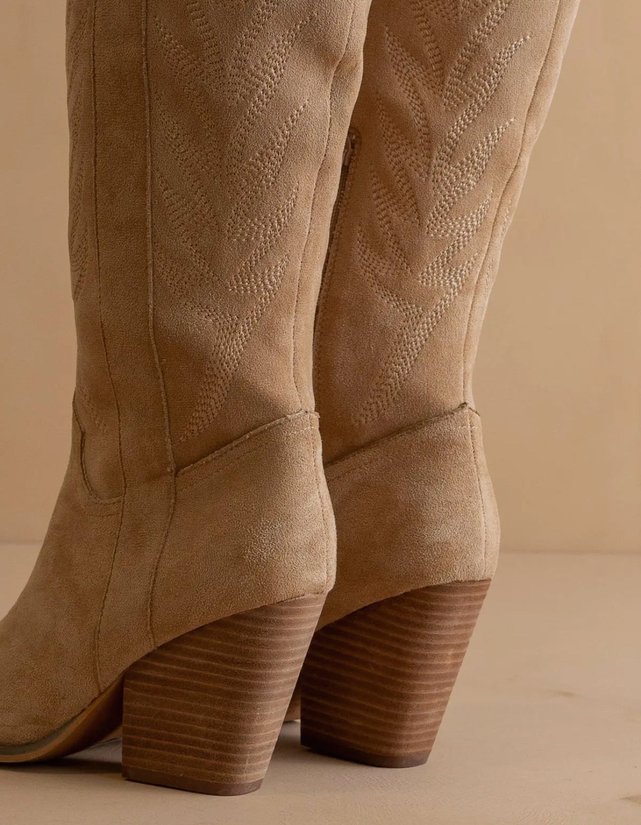 The Bronco Almond, black and  off white | Knee High Cowboy
Western Boots