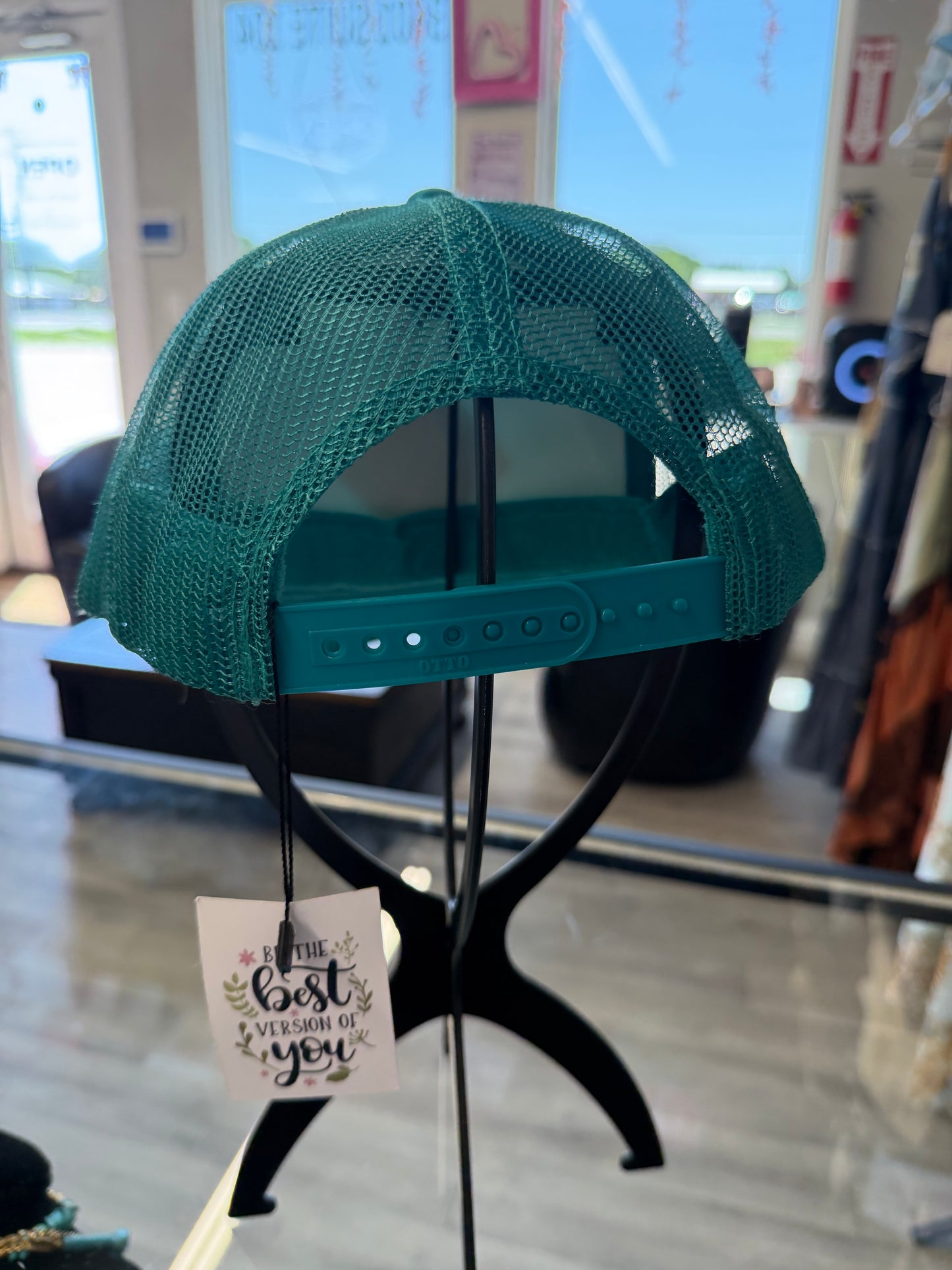 Turquoise western custom cap
