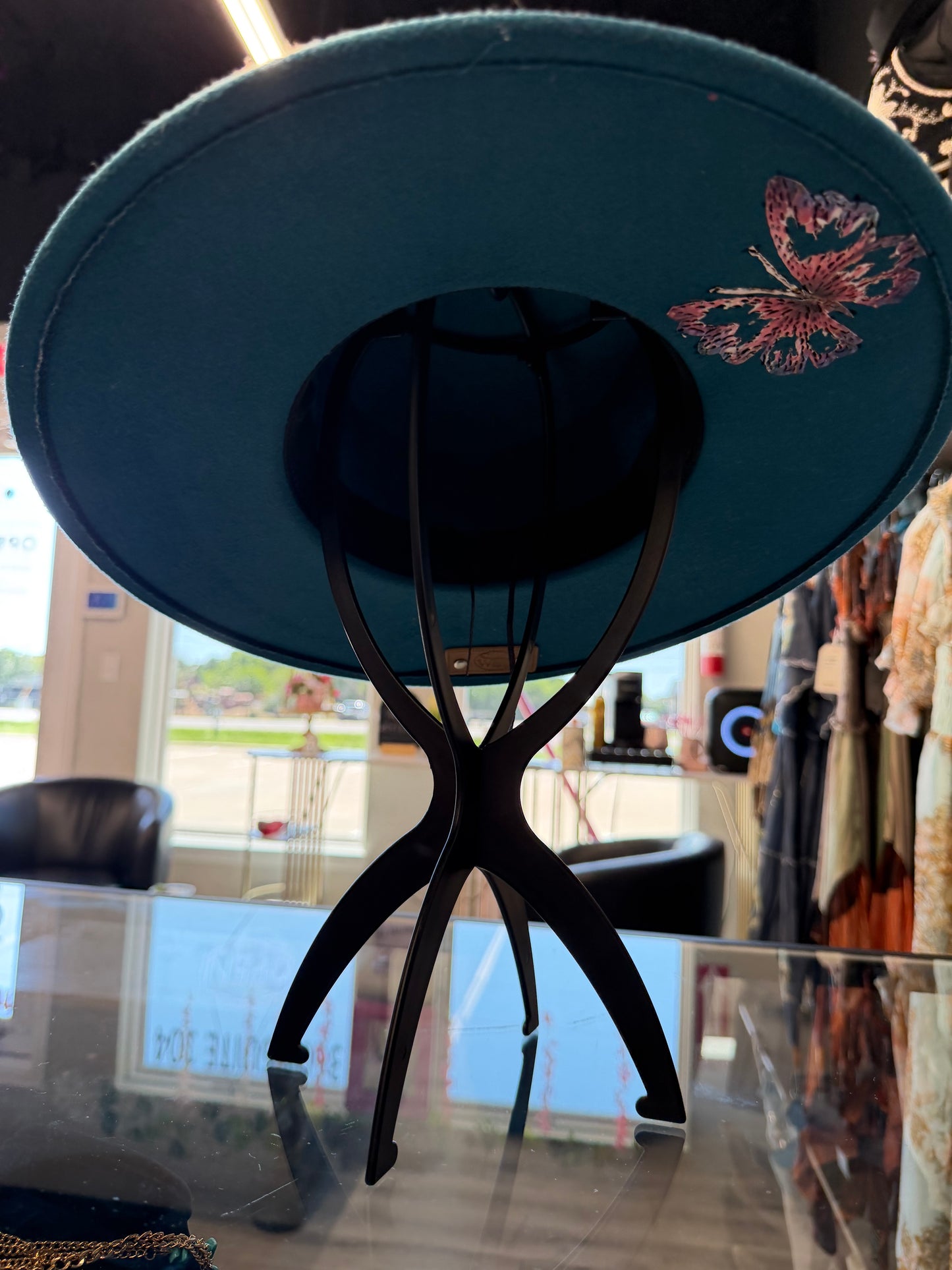 Blue butterfly custom hat ￼