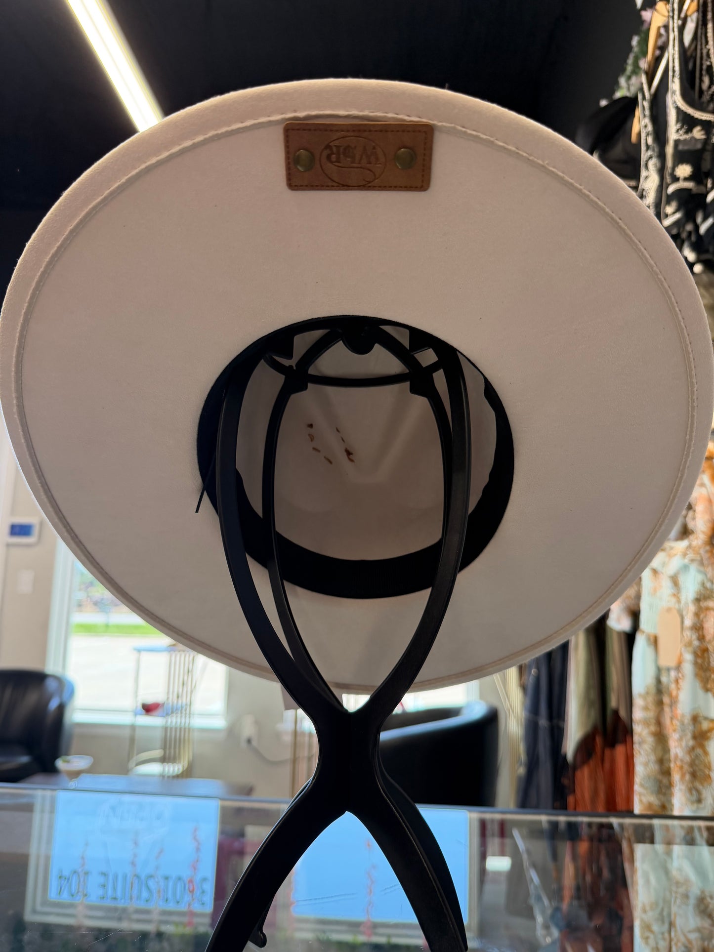 White custom western hat