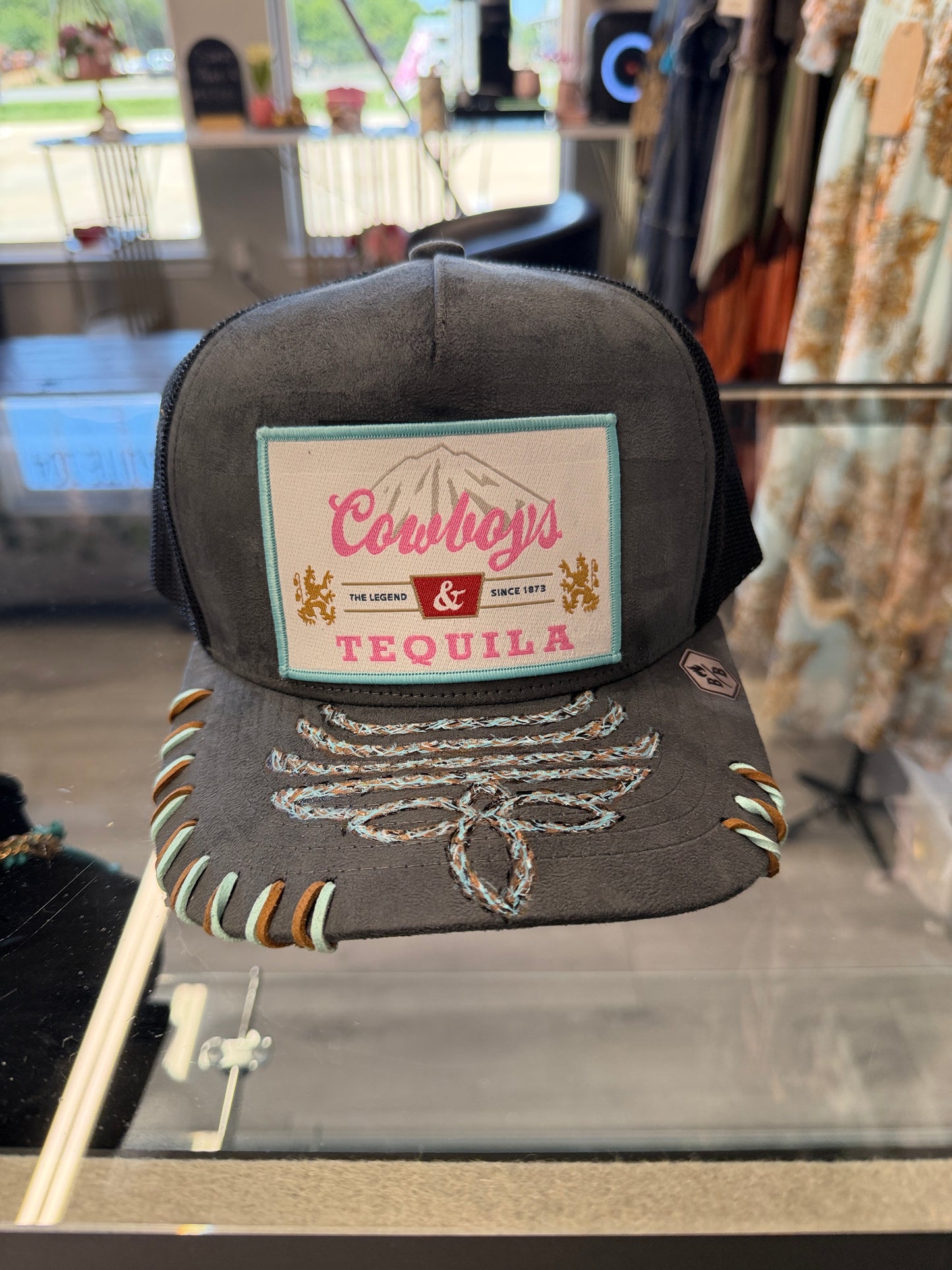 Grey tequila custom western cap