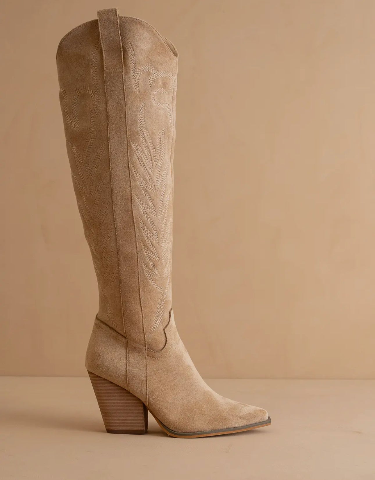 The Bronco Almond, black and  off white | Knee High Cowboy
Western Boots