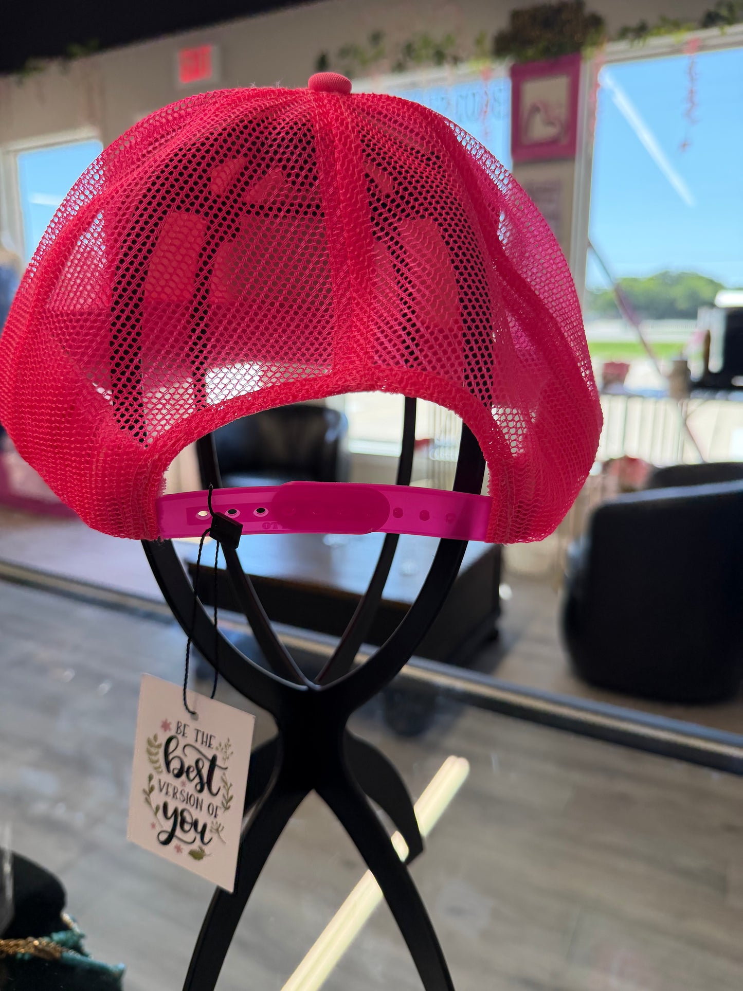 Hot pink western husbands custom cap ￼
