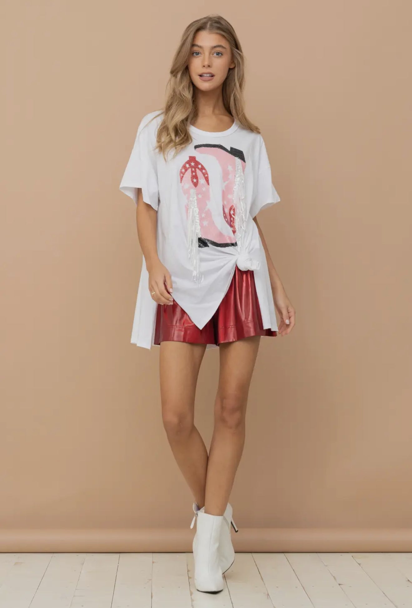 Cotton Sequin Western Boot
Fringe Loose Side