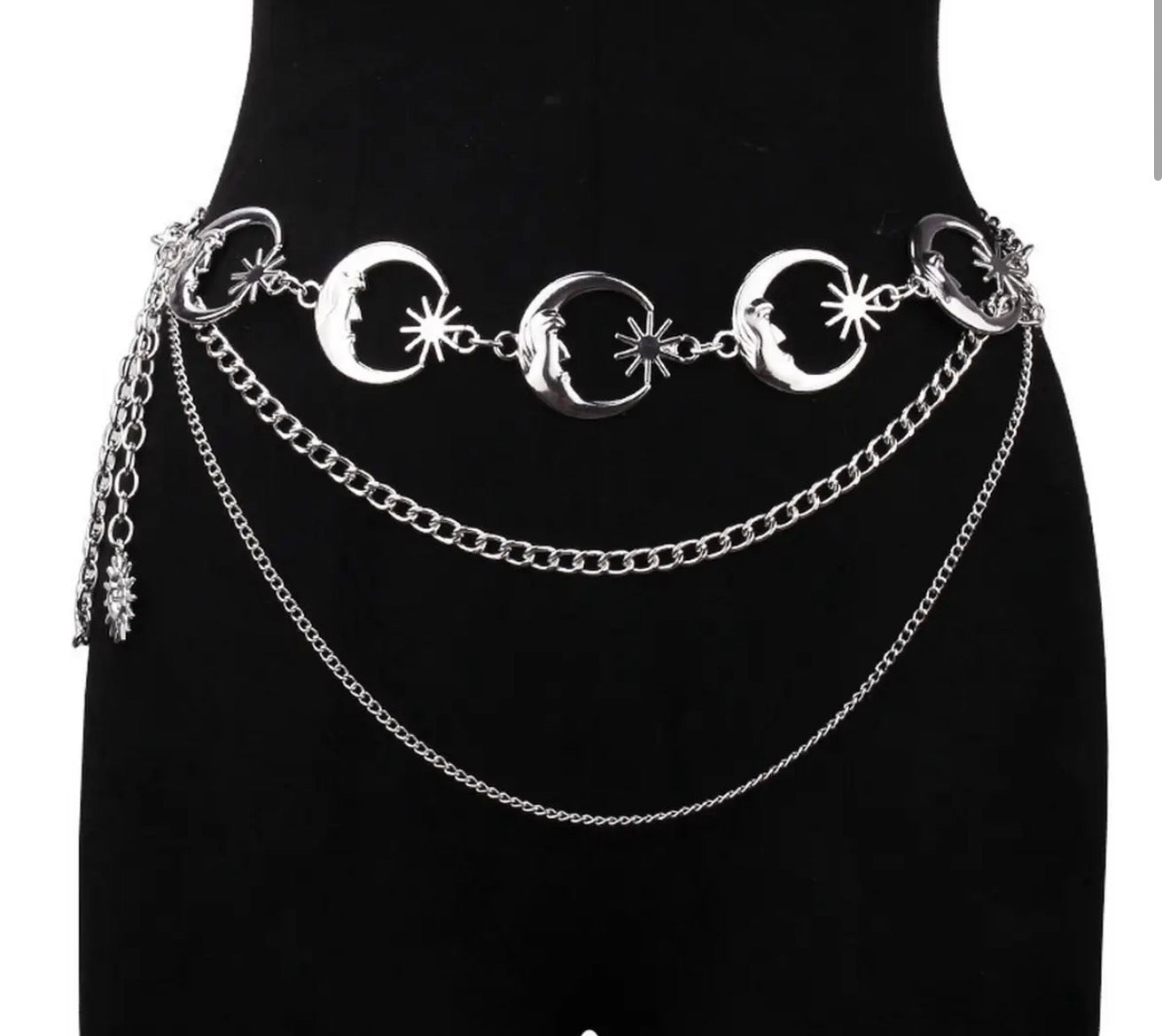 Metal Moon Waist Chain Body