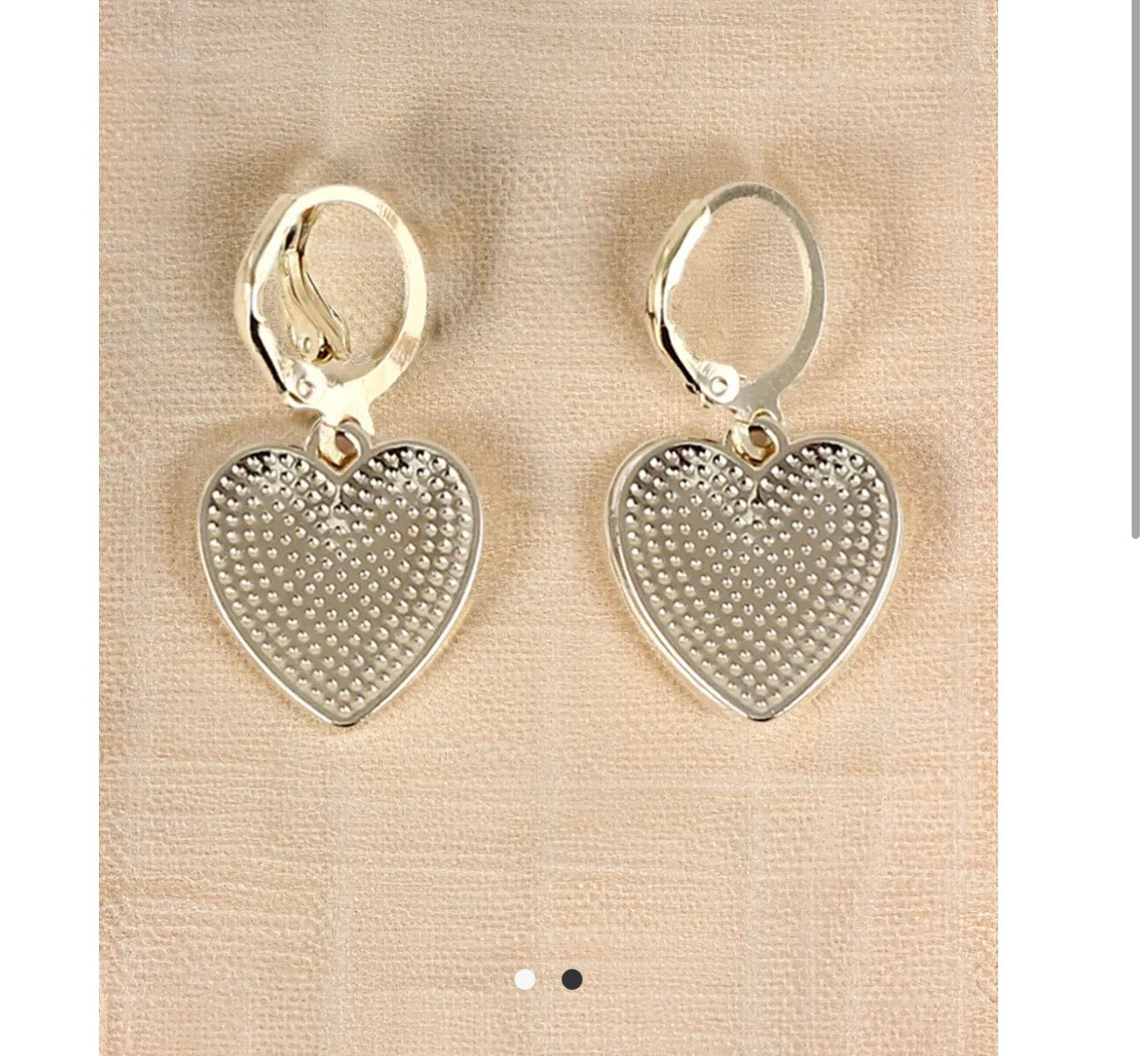 Checkered Heart Shape Hoop
Dangle Earrings