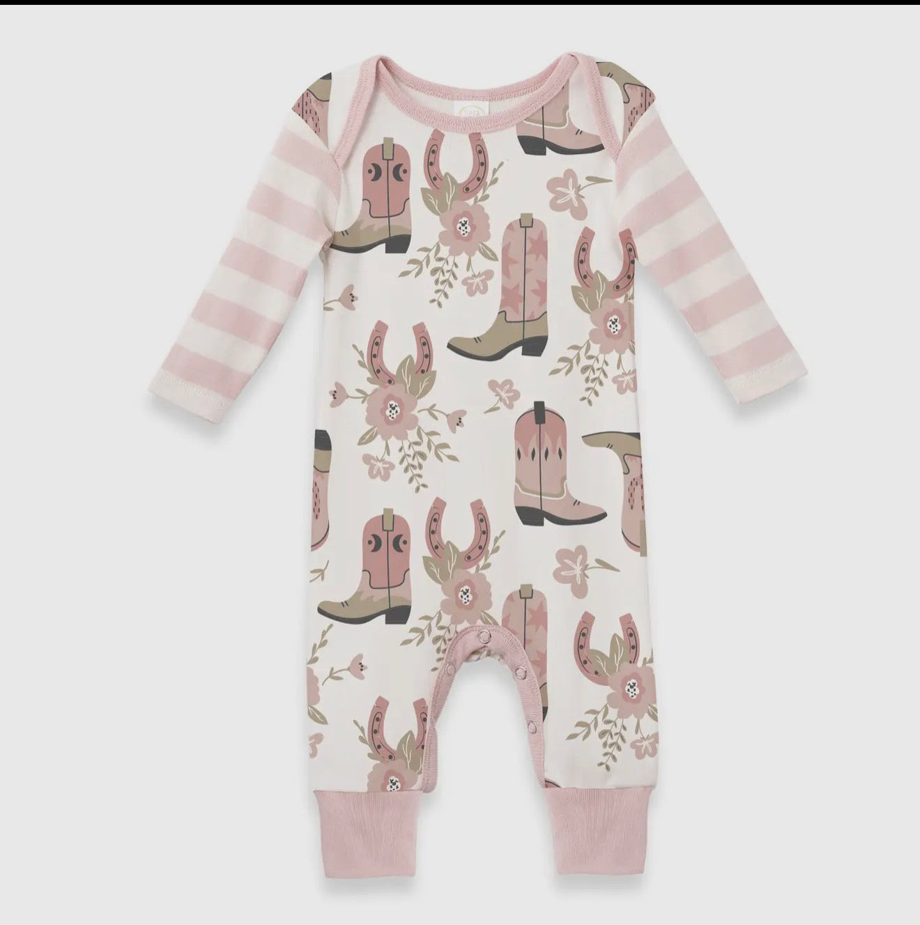 Western Cowgirl Boots Baby
Cotton Romper