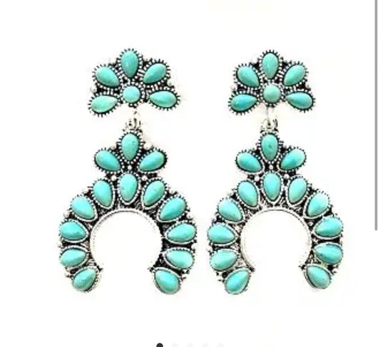 Western Squash Blossom Earrings