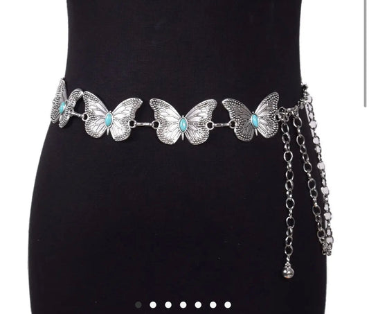 Casual Retro Butterfly Decorative Waist
