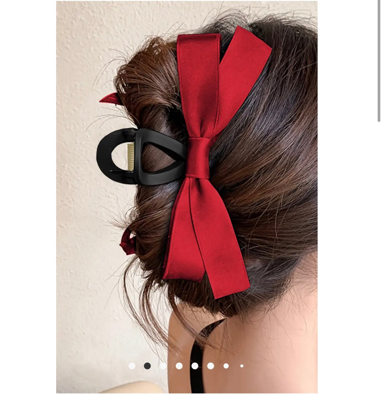 Valentine Bow Decor Large Hair Claw Clip