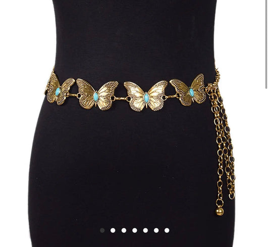Casual Retro Butterfly Decorative Waist