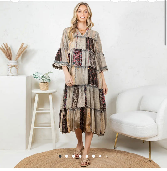Timeless Long Jhabla Dress - Elegant &Chic