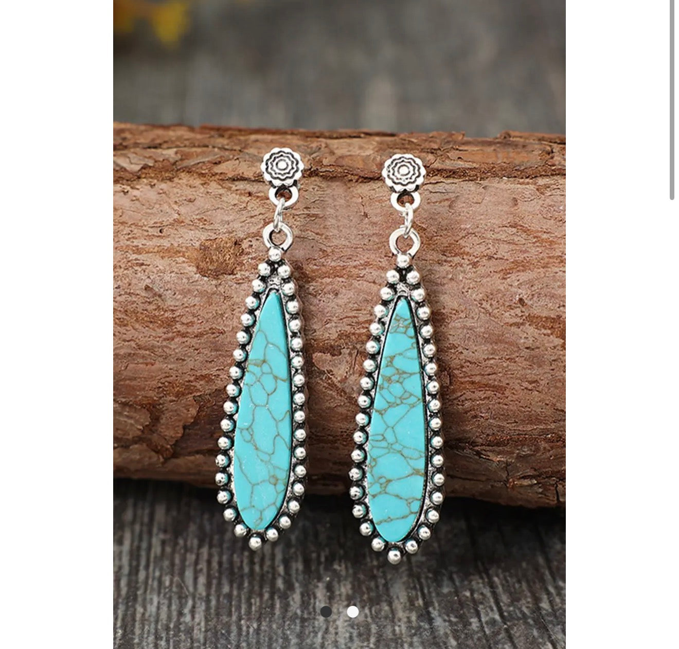 Vintage Bohemian Turquoise
Alloy Earrings