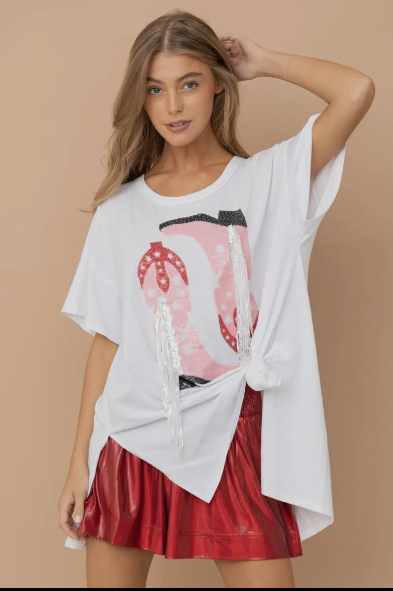 Cotton Sequin Western Boot
Fringe Loose Side