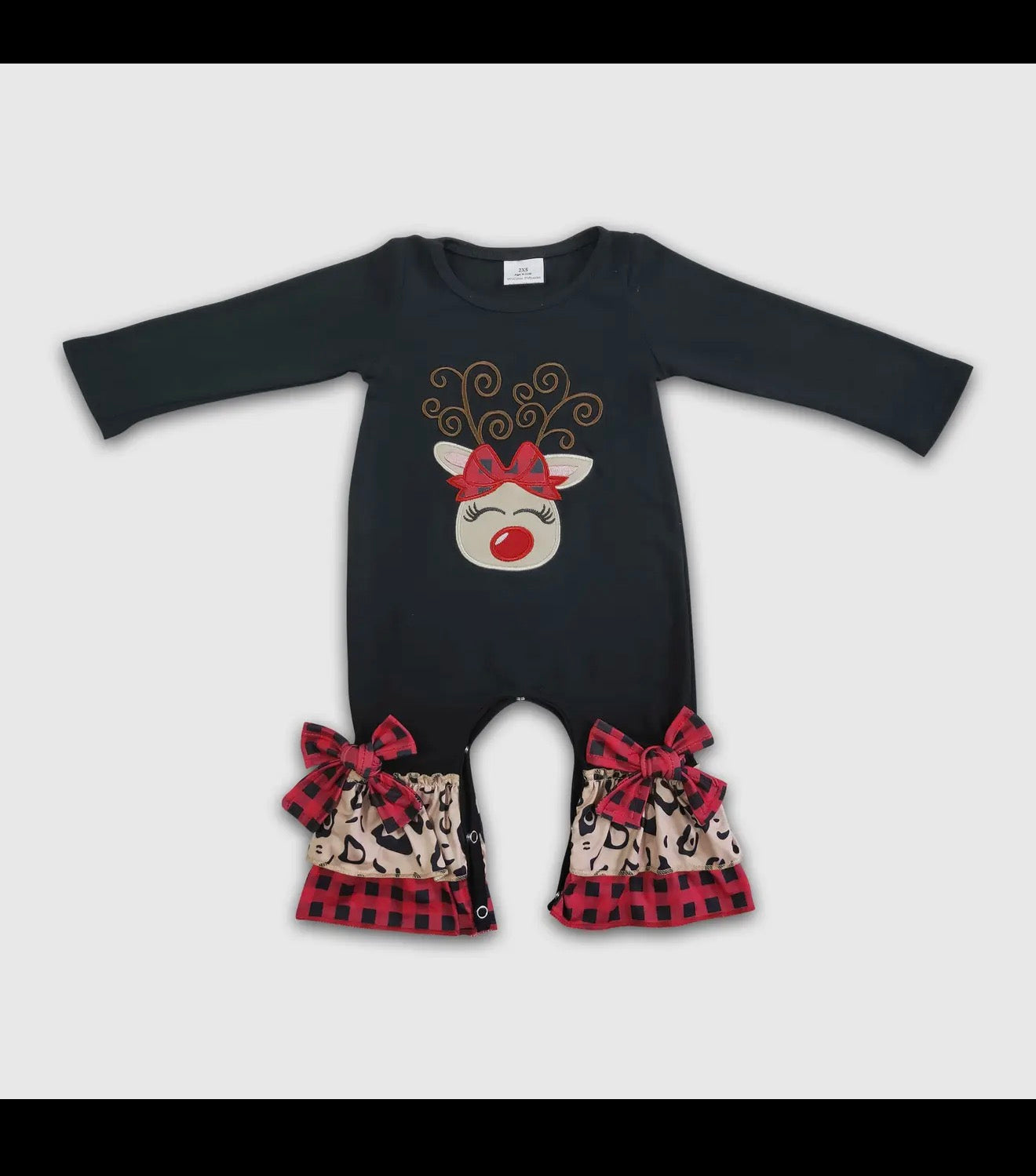 Reindeer Embroidery Baby
Christmas Romper