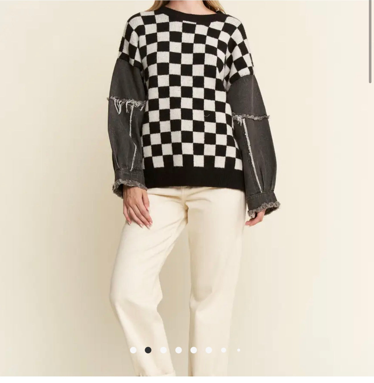 Check & Denim Sweater