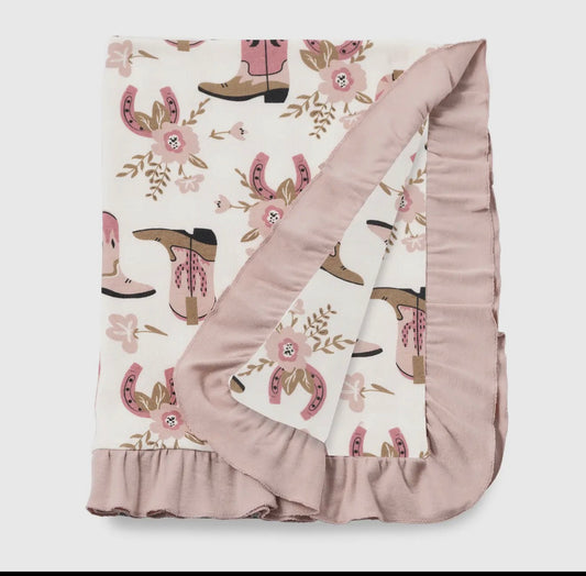 Western Cowgirl Boots Soft Baby Cotton
Stroller Blanket