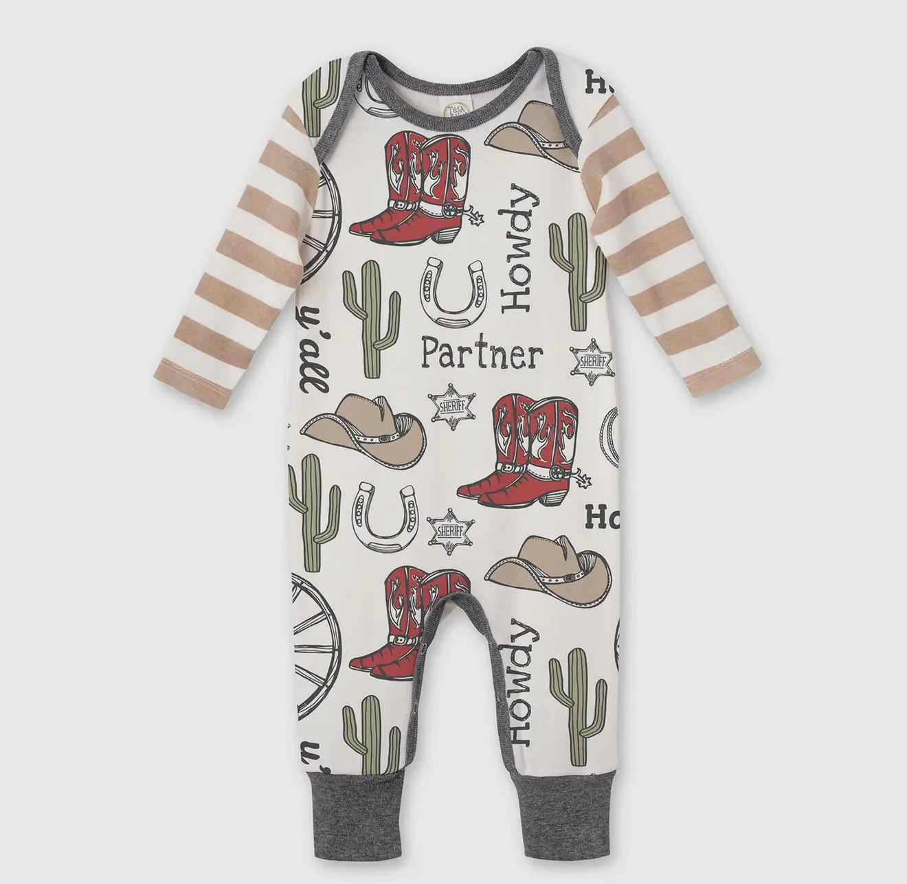 Western Cowboy Howdy Partner
Cotton Romper