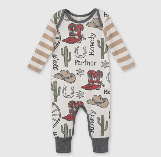 Western Cowboy Howdy Partner
Cotton Romper